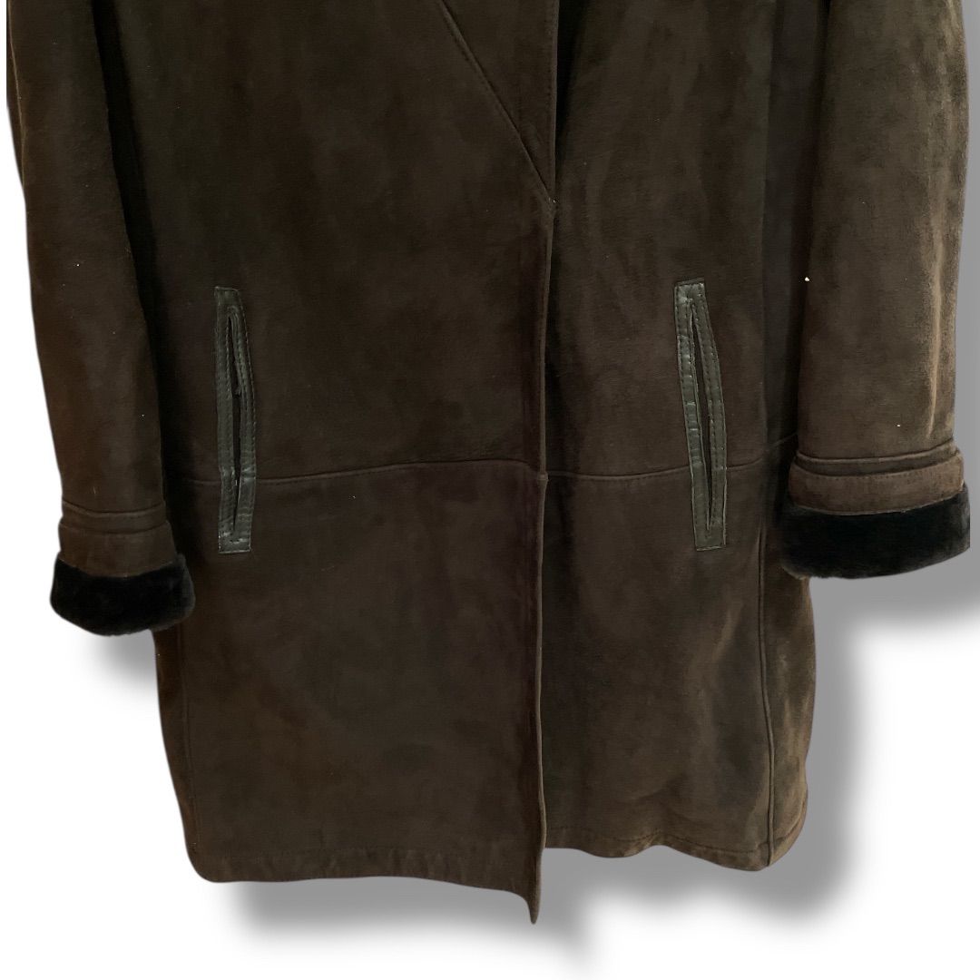 レディース theory luxe セオリーリュクス ラムレザームートンコート 