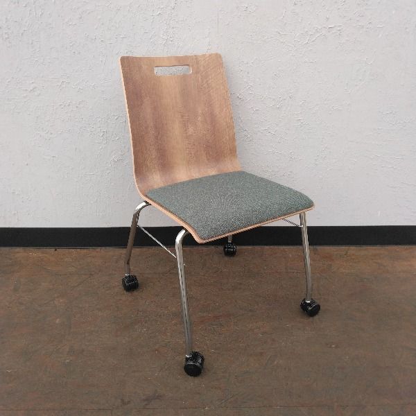 5脚セット オカムラ ミーティングチェア モノス 9327 GW MCZ 6 グリーン キャスタータイプ 5本脚タイプ 会議用チェア スタッキンググループチェア チェア イス 椅子