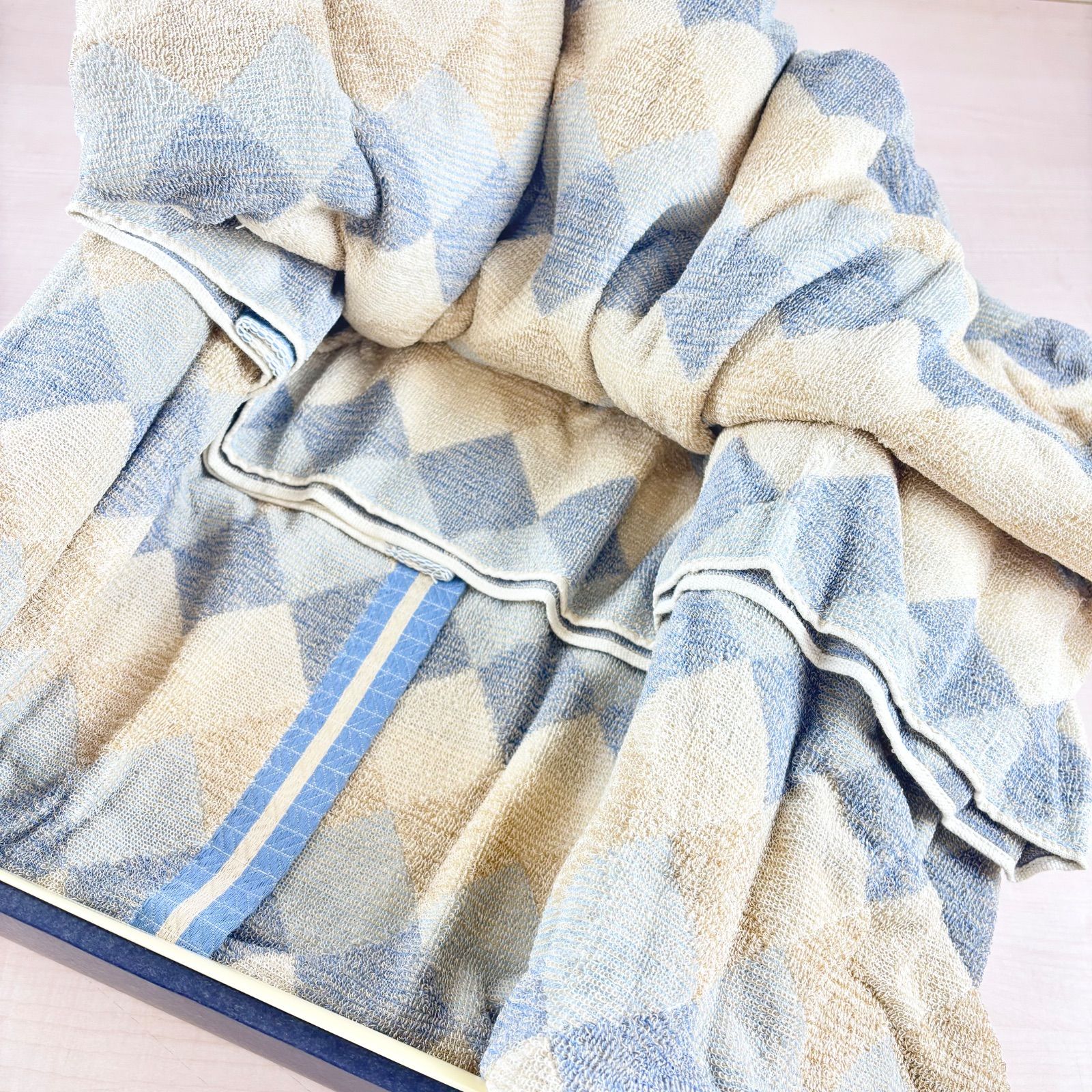 未使用品】Burberrys 西川産業 タオルケット 140×190cm 綿100％ RAS