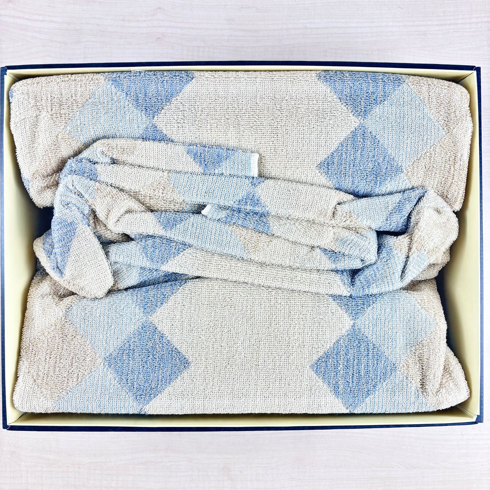 未使用品】Burberrys 西川産業 タオルケット 140×190cm 綿100％ RAS