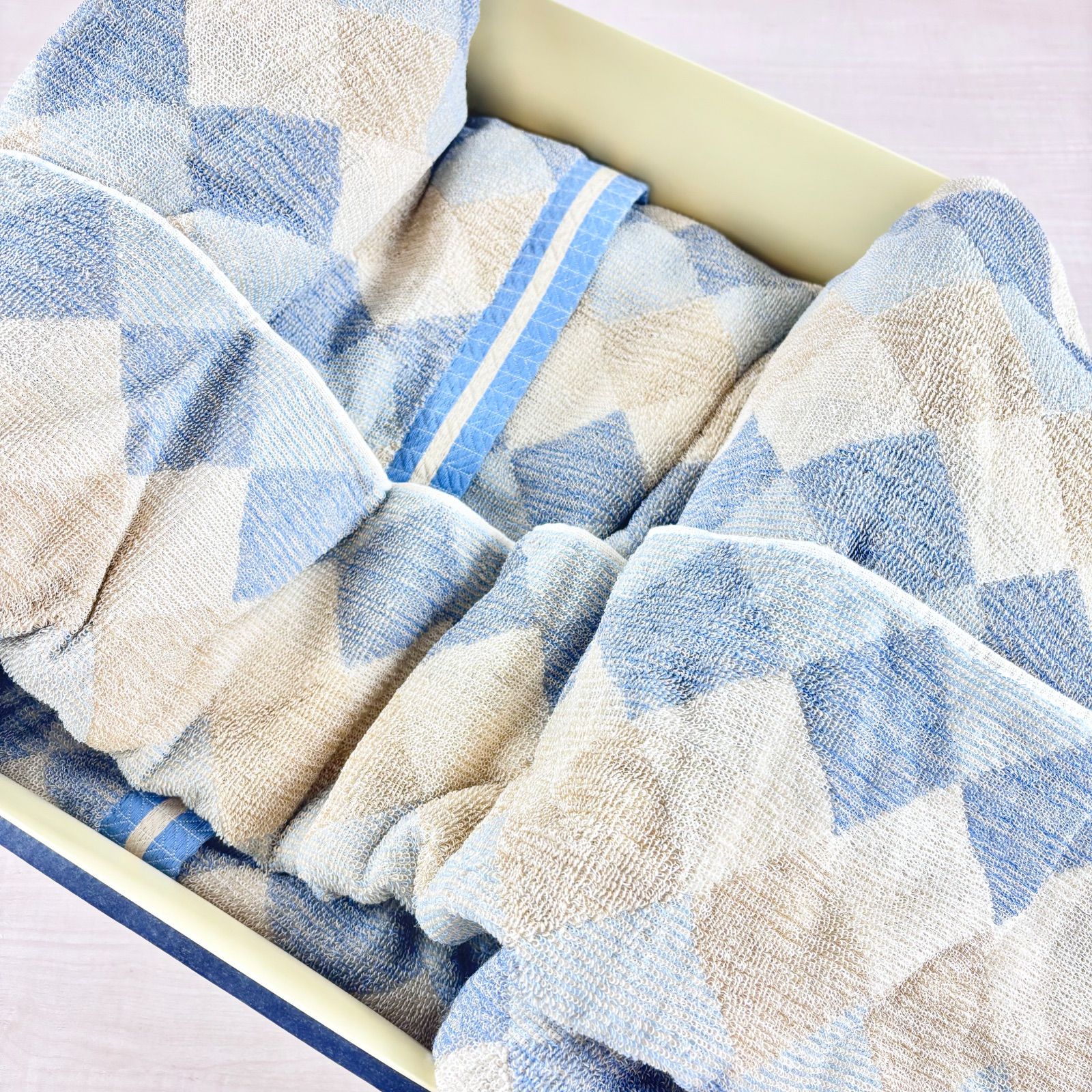 未使用品】Burberrys 西川産業 タオルケット 140×190cm 綿100％ RAS