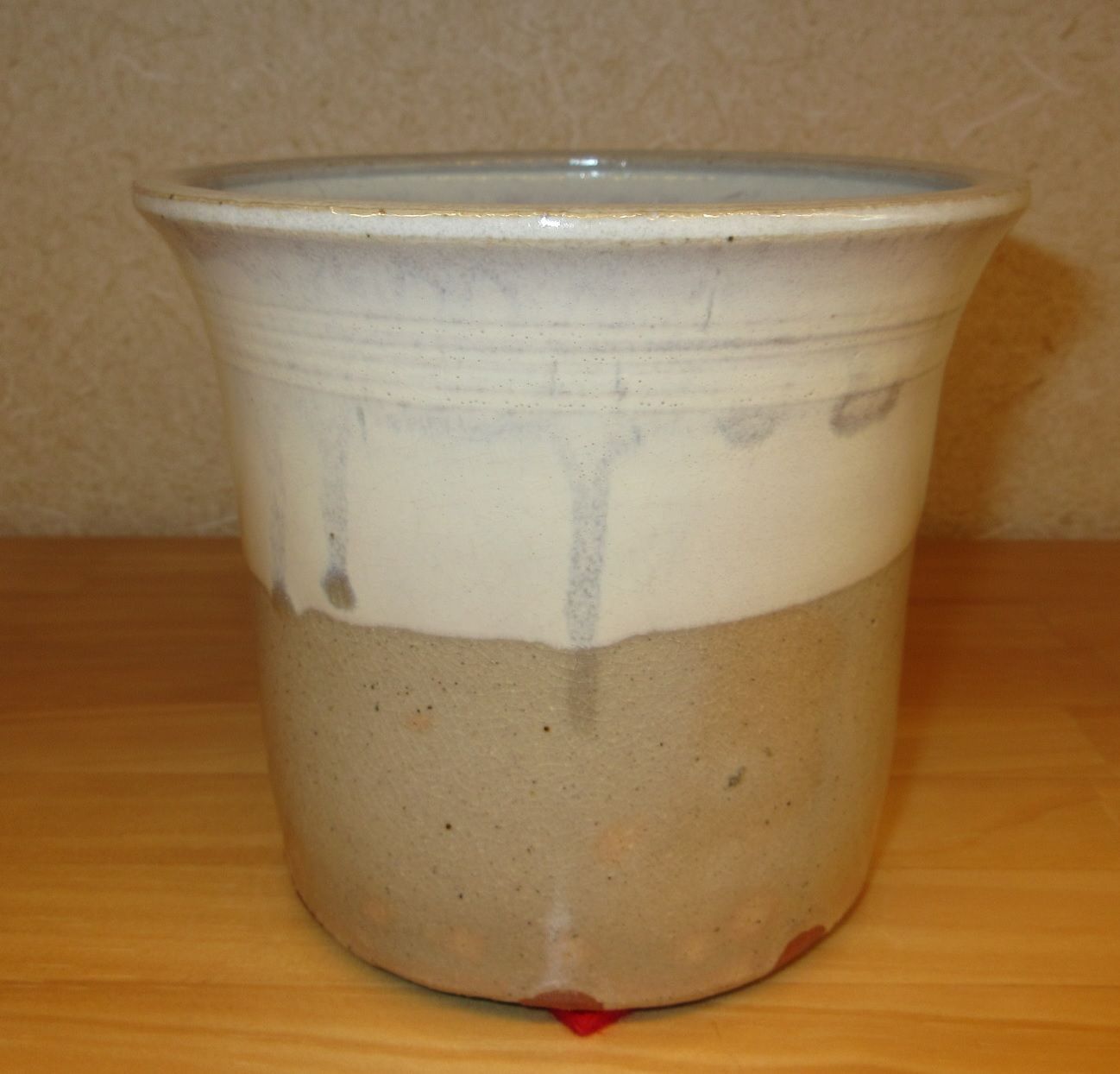 逢絢亭】茶道具 建水 萩焼 棒の先の形 坂田泥華