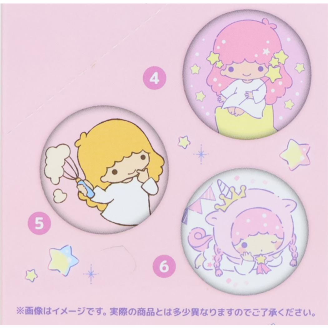 メール便】リトルツインスターズ 缶バッジ トレーディング刺繍缶バッジ