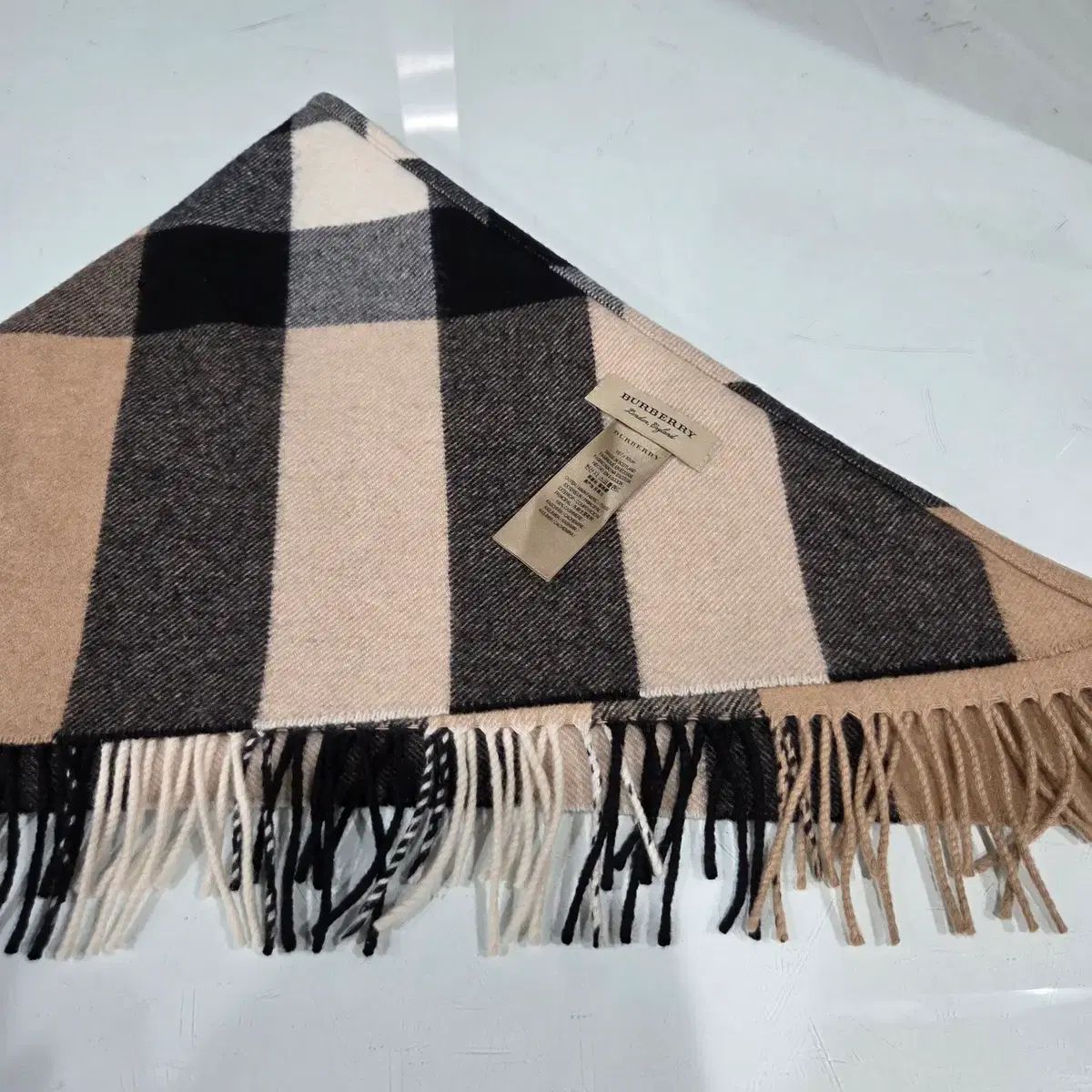 バーバリー バンダナ 숄-マフラー 23 三角カシミア - 使用感なし 収納ボックス主とする