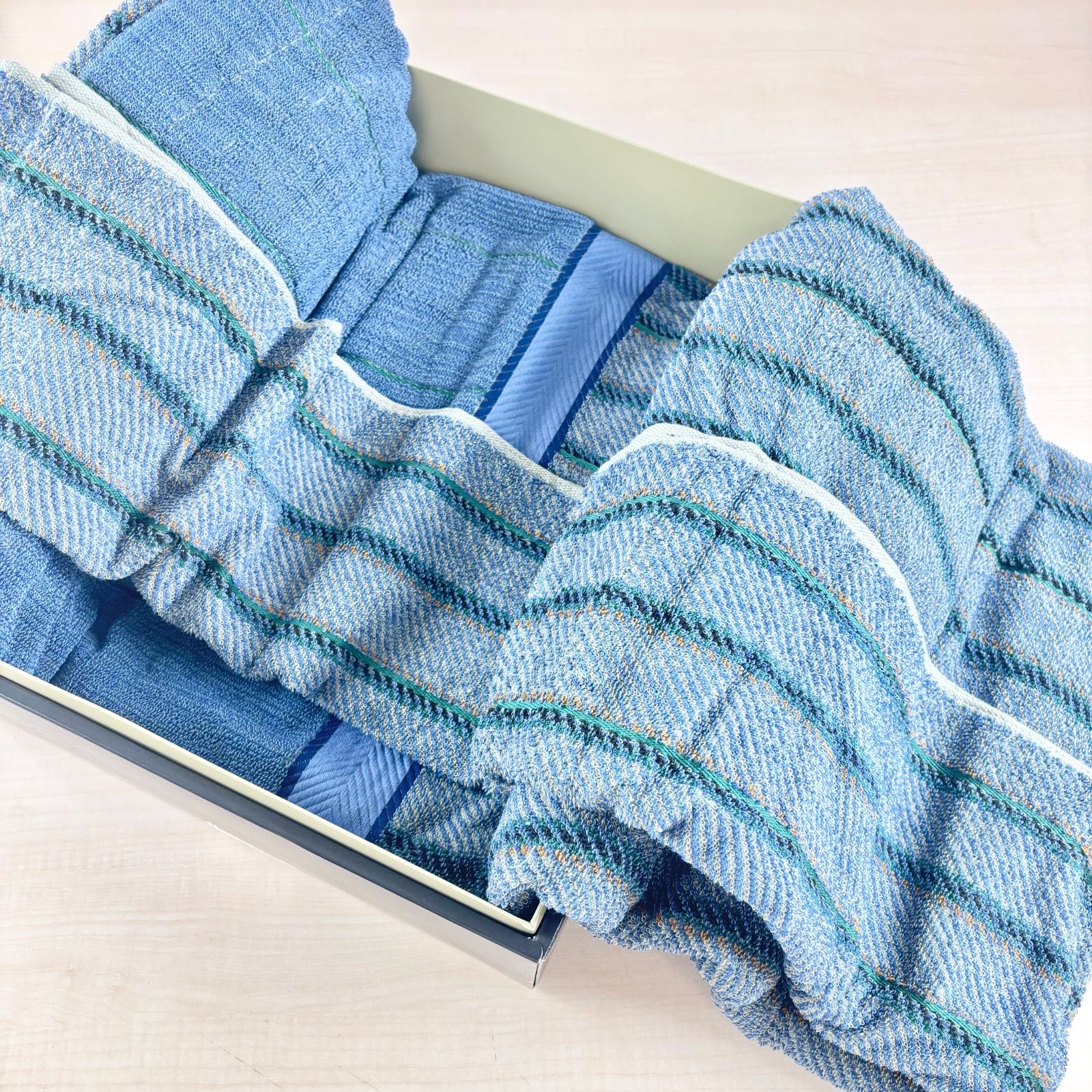 未使用品】Burberrys 西川産業 タオルケット 140×190cm ゲイル ブルー