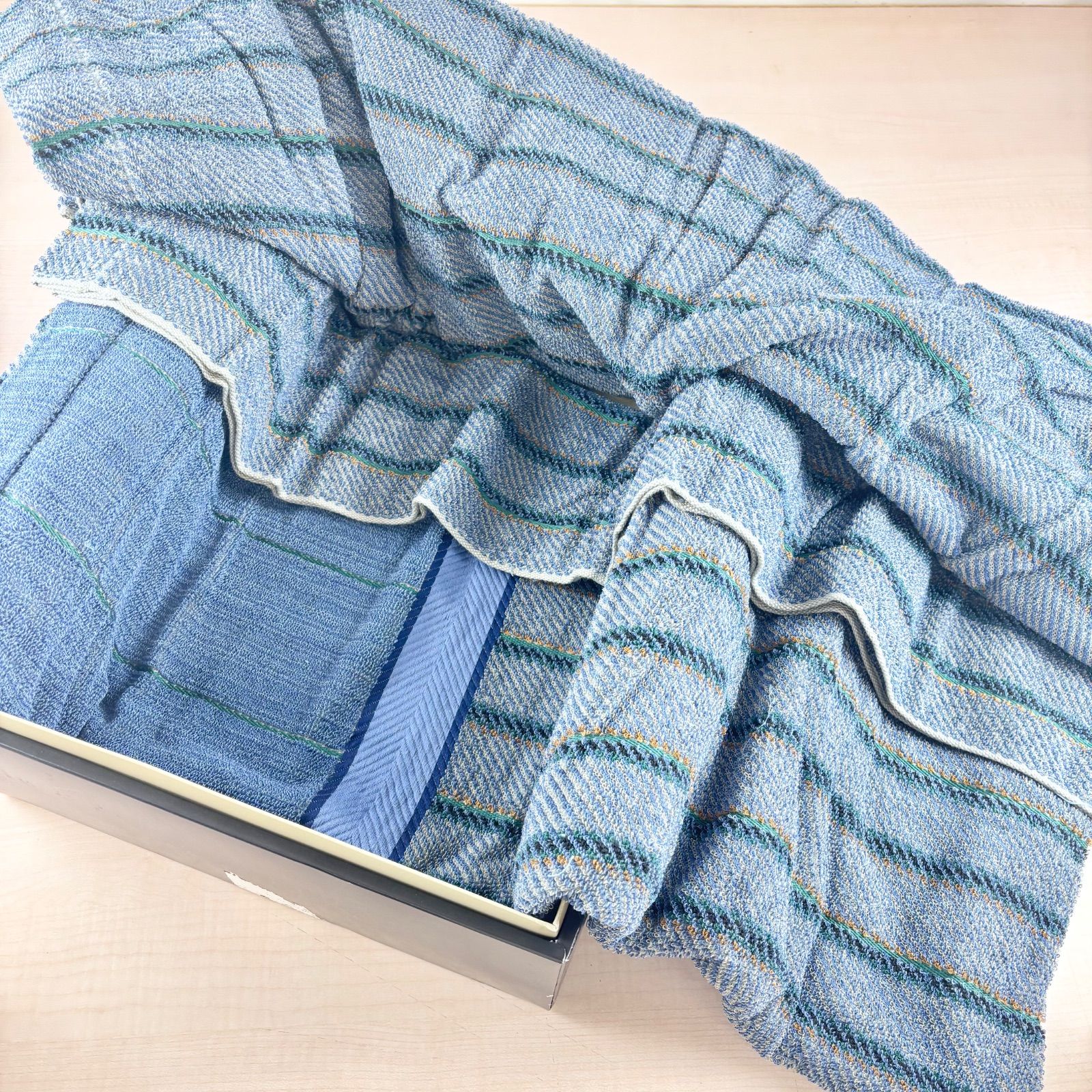 未使用品】Burberrys 西川産業 タオルケット 140×190cm ゲイル ブルー