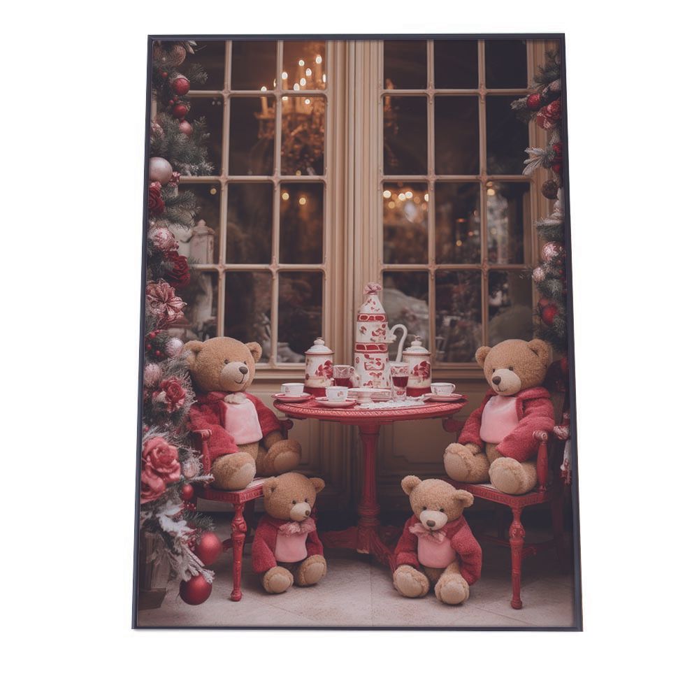 【A2サイズ（約42x59cm）】【lh-poster-2988】【フレーム付き】クリスマスポスター Christmas ウォールアート ホリデーデコレーション 壁飾り インテリア デザイン 冬 オーナメント ツリー