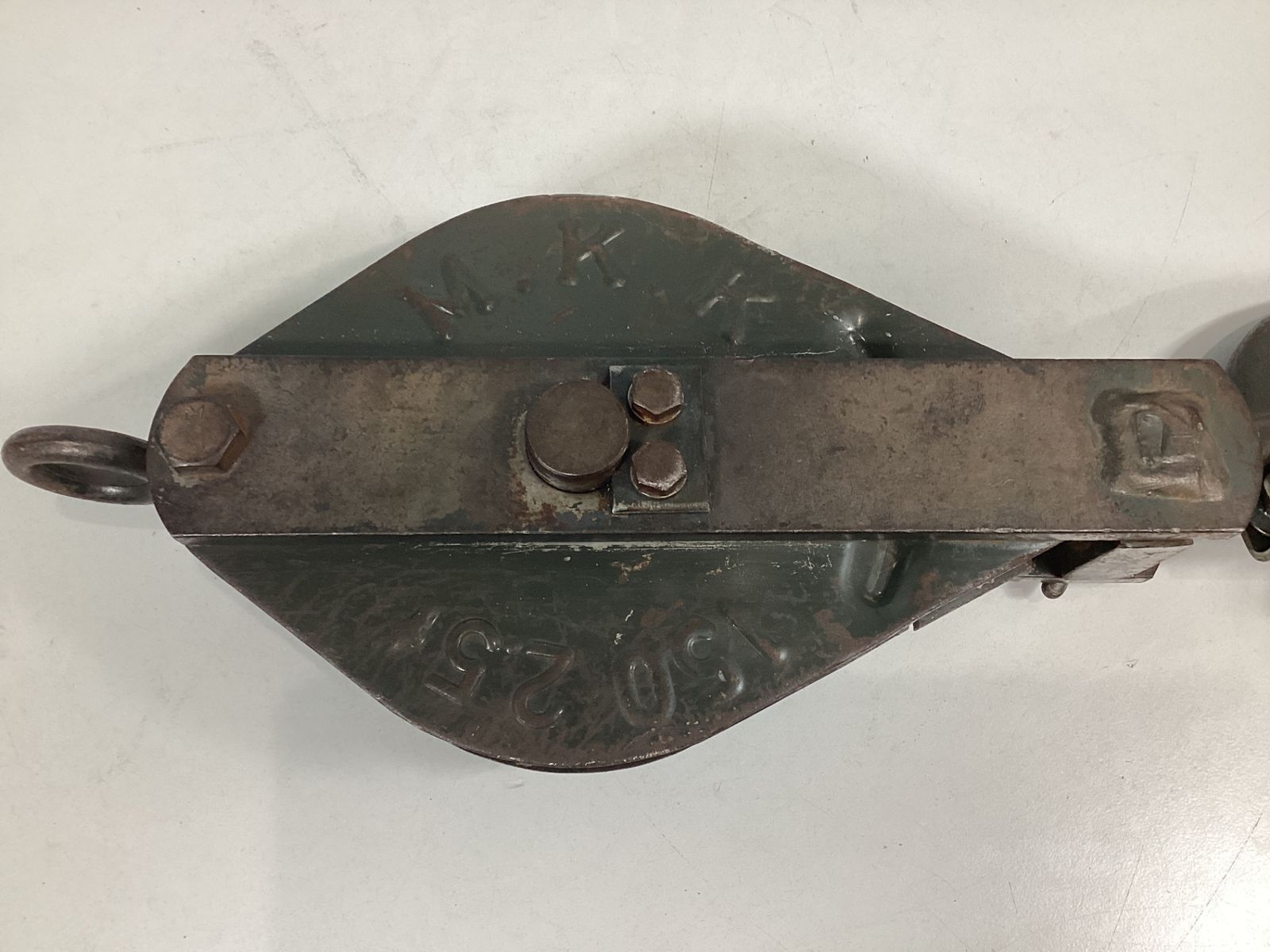 中古 三谷製作所 Mkk 強力ブロック 滑車 150ミリ 2.5トン用 一車