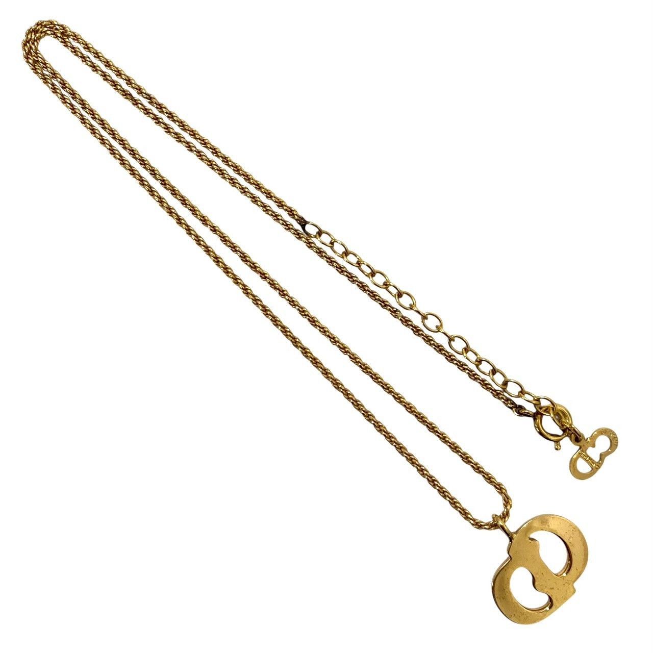 レディース 【Dior】CDロゴ ネックレス ゴールド/金カラー 
