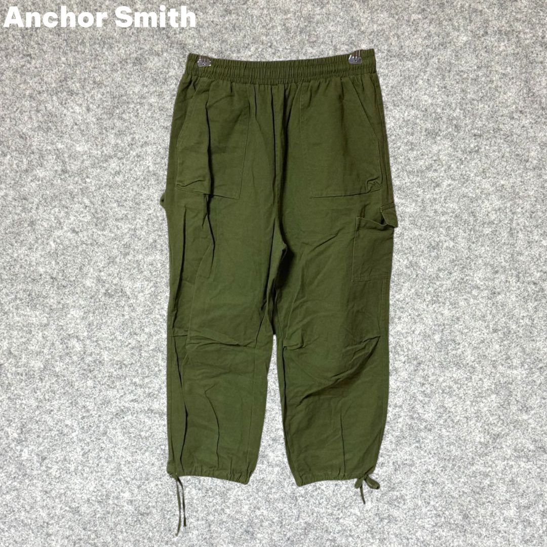 Anchor Smit オリーブグリーン カーゴパンツ ゴムウエスト Mサイズ