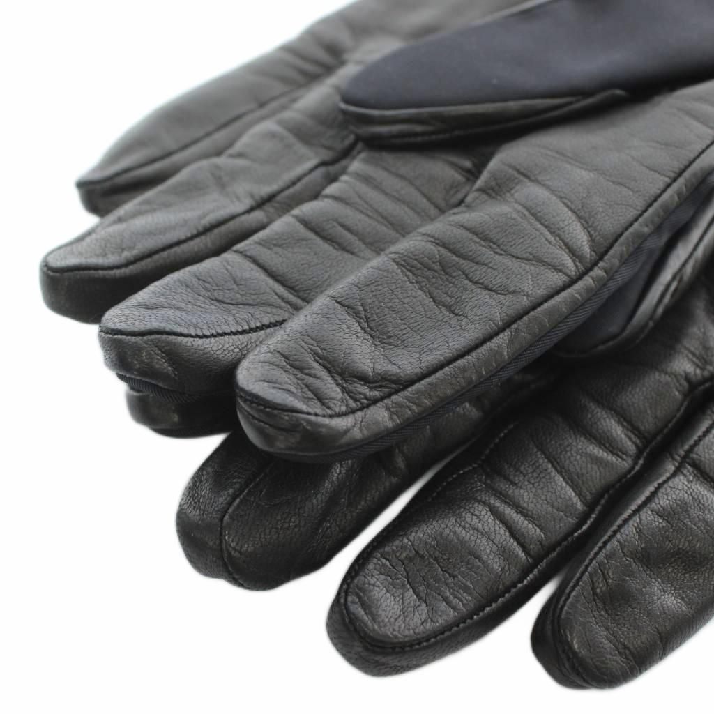 プラダ PRADA 手袋 グローブ 5本指 羊革 ラムレザー ナイロン 切り替え