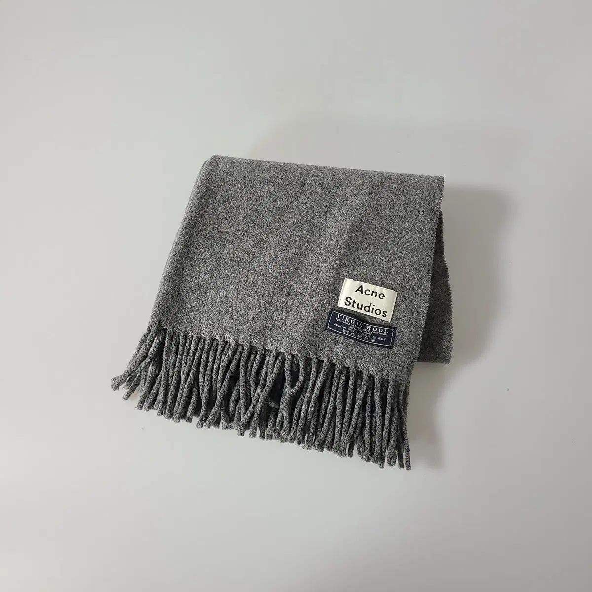 Acne Studios アクネストゥディオズ バージンウール マフラー グレー OS