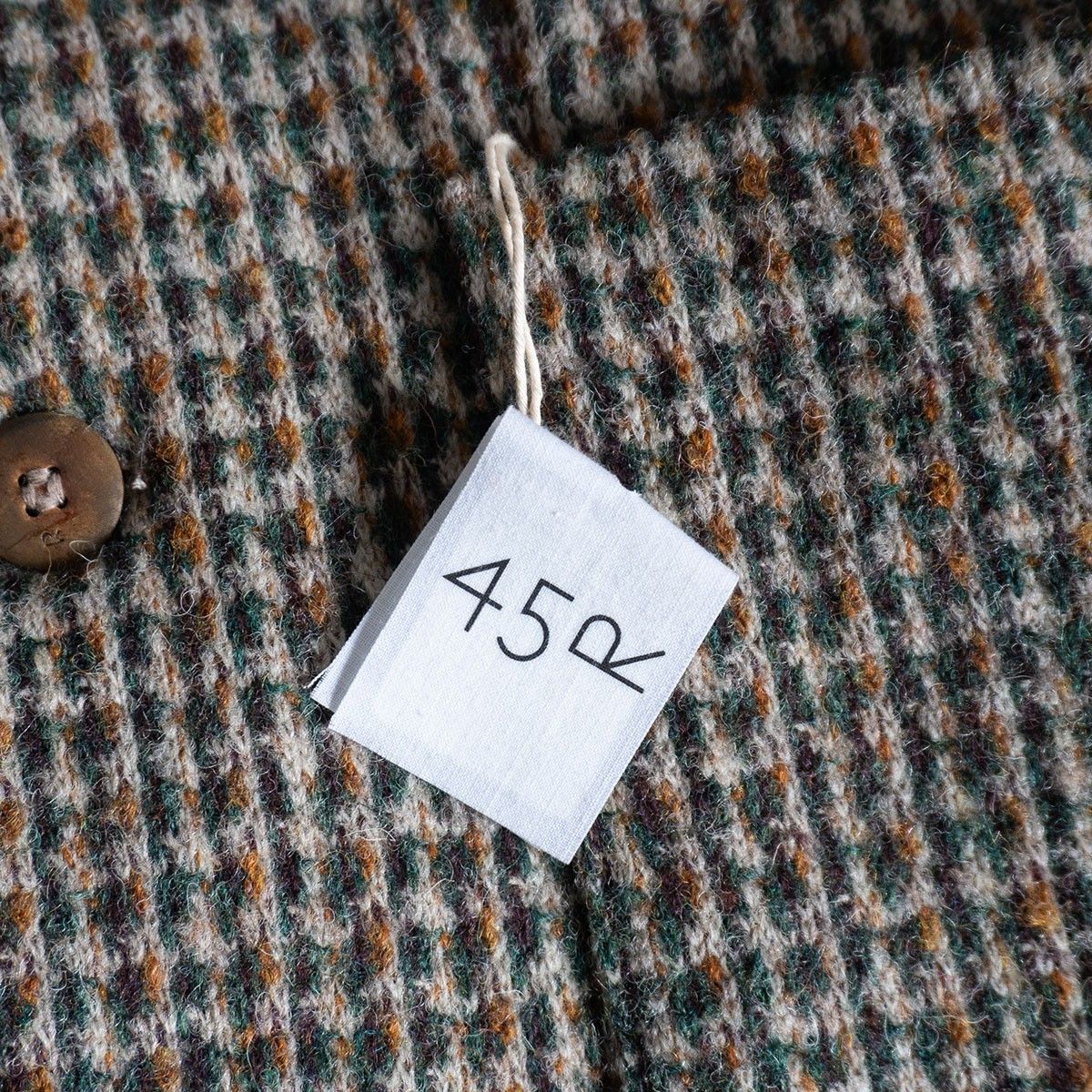 極美品】45R【シェットランドツイードニットのジャケット】2 ウール