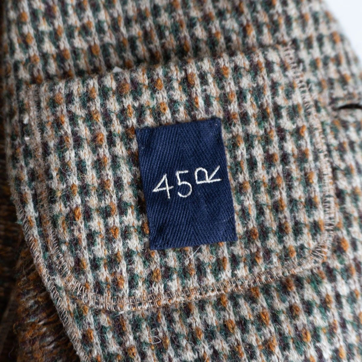 極美品】45R【シェットランドツイードニットのジャケット】2 ウール