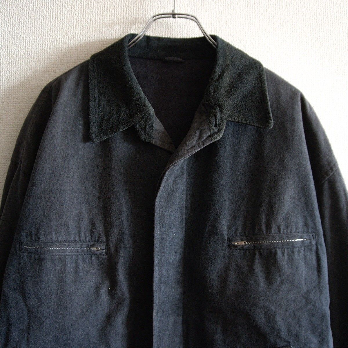 80s/デカオム】COMME des GARCONS HOMME【襟レザー ジャケット