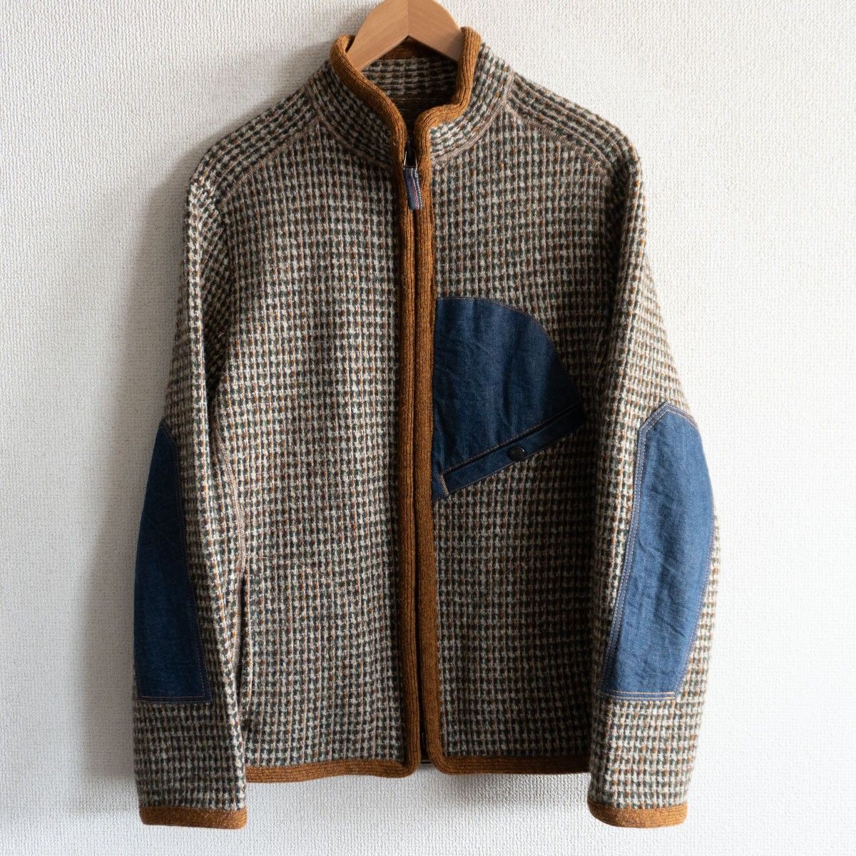 極美品】45R【シェットランドツイードのバインダーブルゾン】4