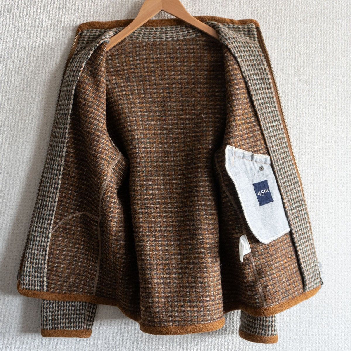 極美品】45R【シェットランドツイードのバインダーブルゾン】4