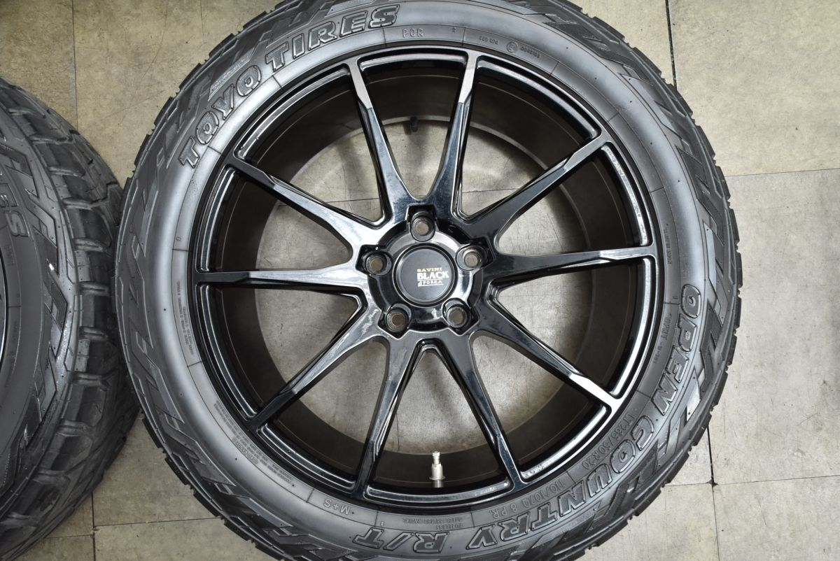  サイズ SAVINI Black di Forza 20 in 8 5 J 15 PCD 127 トーヨー オープンカントリー R T LT 265 50 ジープ JEEP JK JL ラングラー 20インチ タイヤ ホイールセット