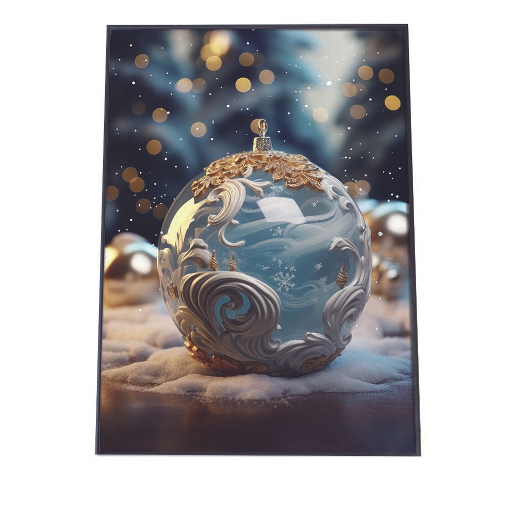 【B2サイズ（約51x73cm）】【lh-poster-3057】【フレーム付き】クリスマスポスター Christmas ウォールアート ホリデーデコレーション 壁飾り インテリア デザイン 冬 オーナメント ツリー