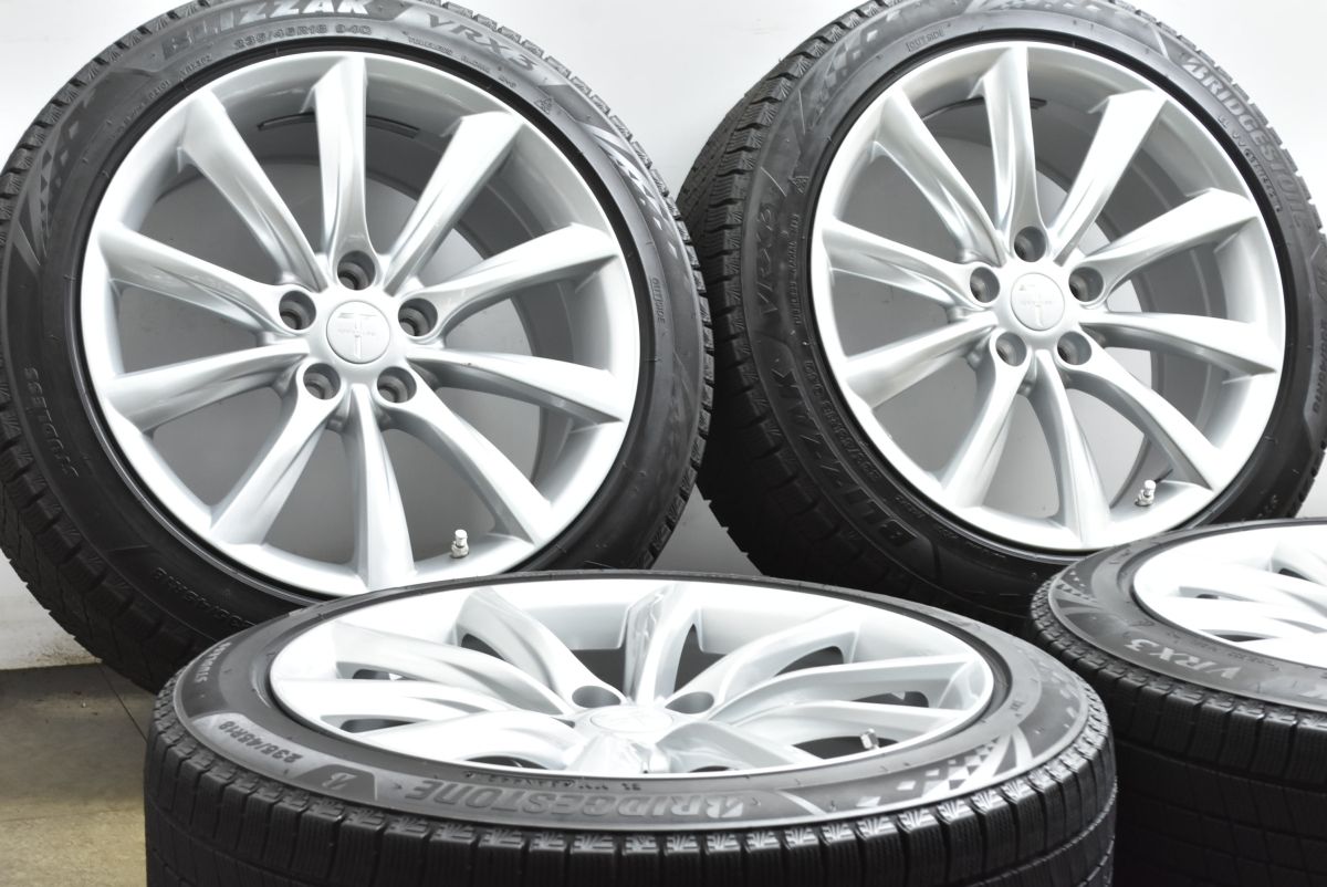 バリ溝 T 18 in 8 5 J 35 PCD 114 3 ブリヂストン ブリザックVRX 235 45 R テスラ モデル3 TESLA MODEL 空気圧センサー