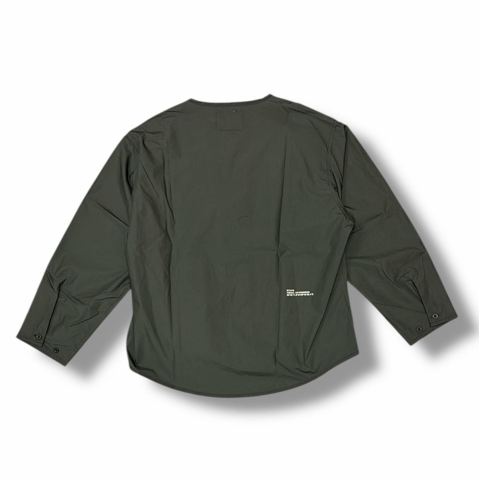 参考上代31900円 ♥ WTAPS 25 AW SCOUT 01 | LS COTTON. ノーカラーシャツ ダブルタップス 252 CWDT-SHM 06 ブラック 1 3872 M