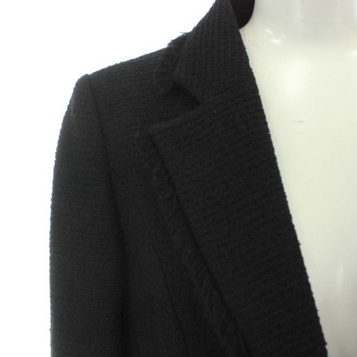 フォクシー FOXEY スワローテイルツイード ジャケット ウール 40 黒