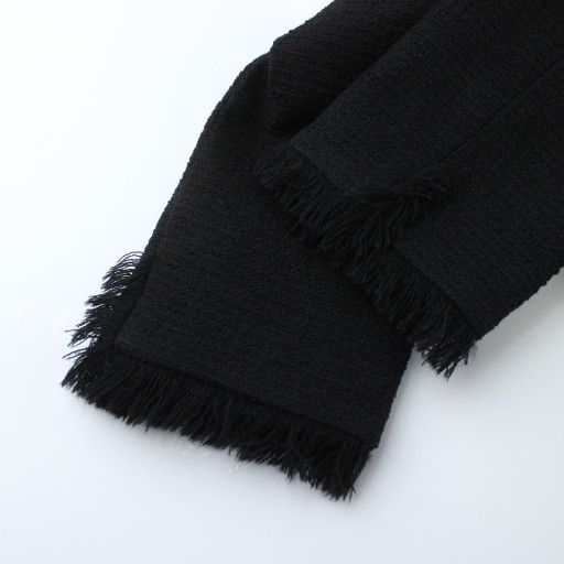 フォクシー FOXEY スワローテイルツイード ジャケット ウール 40 黒