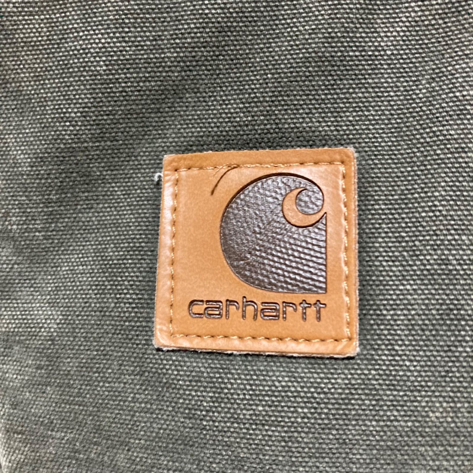 CARHARTT ダックベスト L USA製 腰ゴム モスグリーン カーハート DUCK