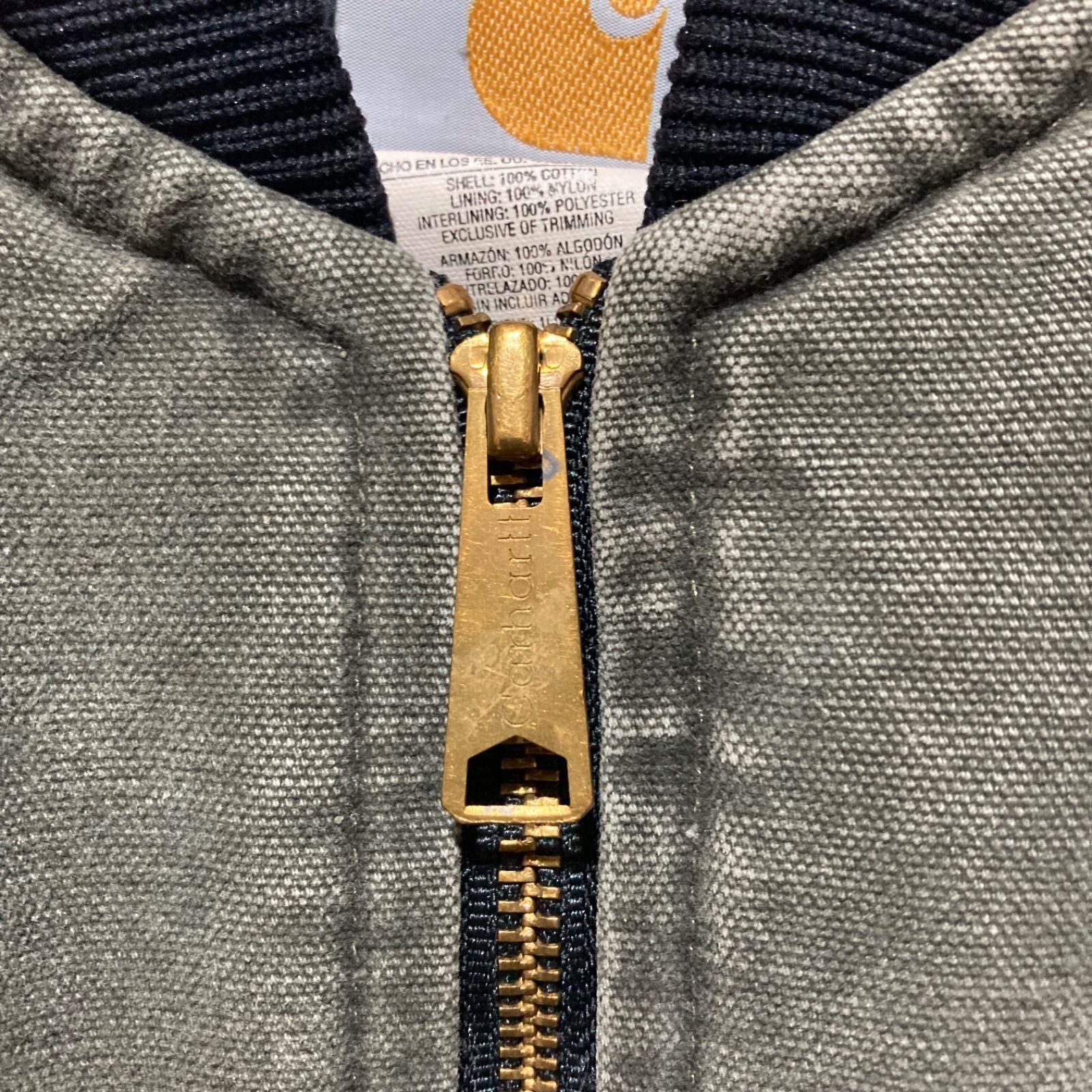 CARHARTT ダックベスト L USA製 腰ゴム モスグリーン カーハート DUCK