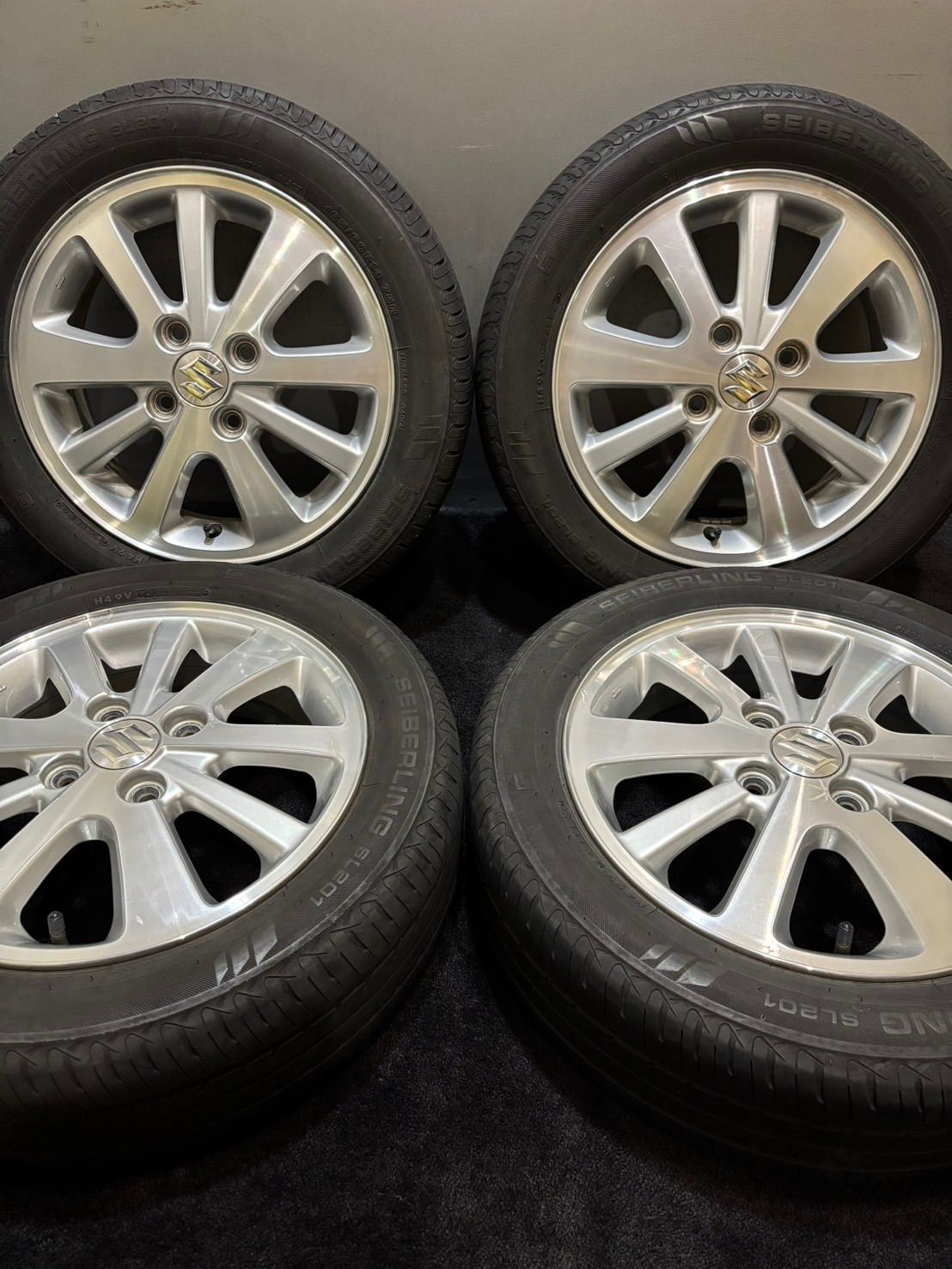 165 60 R 14 SL 201 22年製 スズキ エブリィワゴン 14インチ 4 5 J 50 100 H 夏タイヤ 4本 南1 L 45