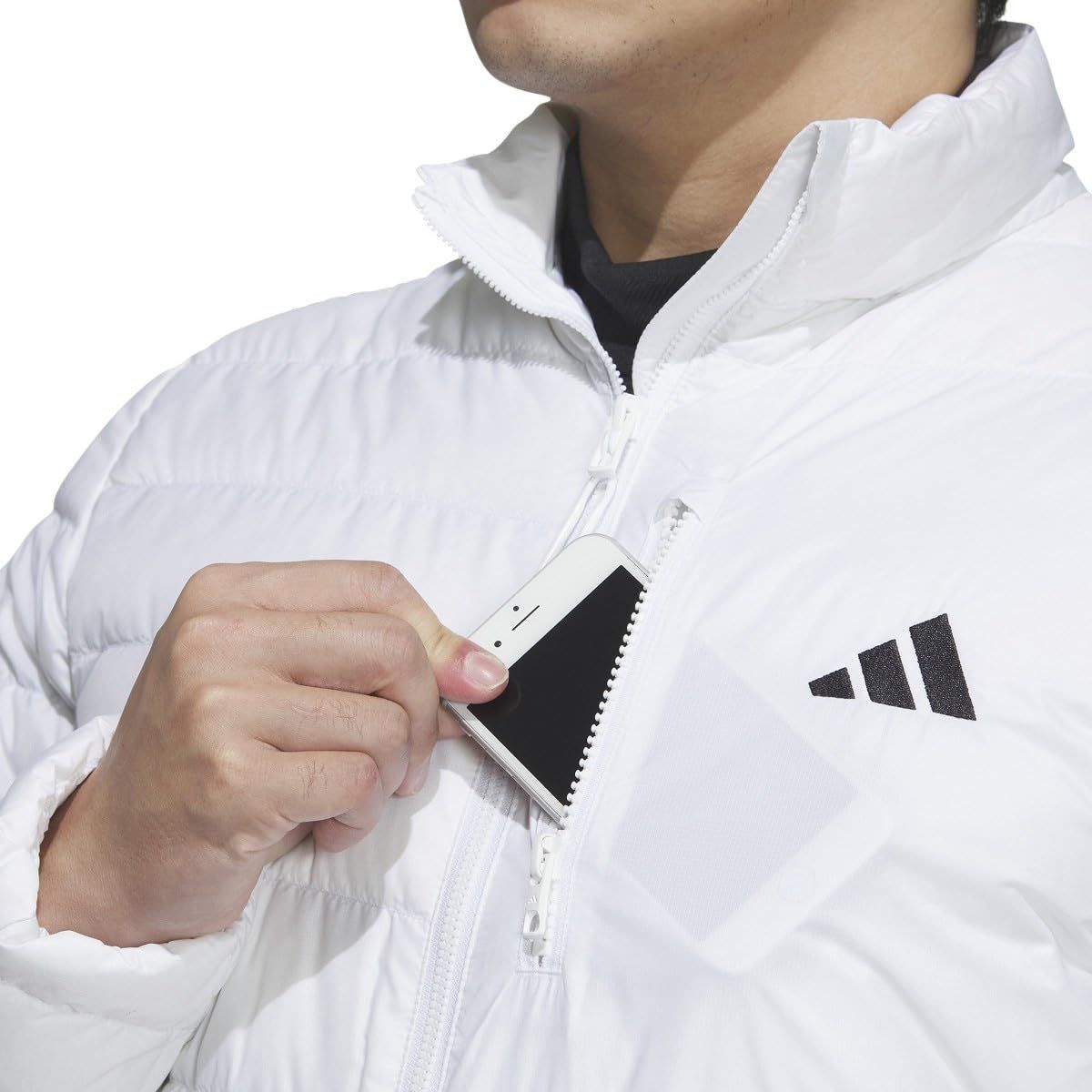 アディダス ゴルフ メンズ 長袖 フルジップ ダウンジャケット WIND. RDY 保温 撥水 ホワイト DJK 58-HZ 6070 ジュニアシューズ レビュー高評価ゴルフ