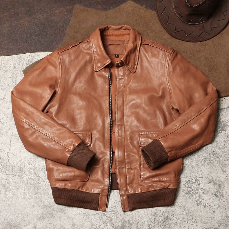 新品未使用》アメリカンヴィンテージ A2 ジャケット ウォッシュ加工