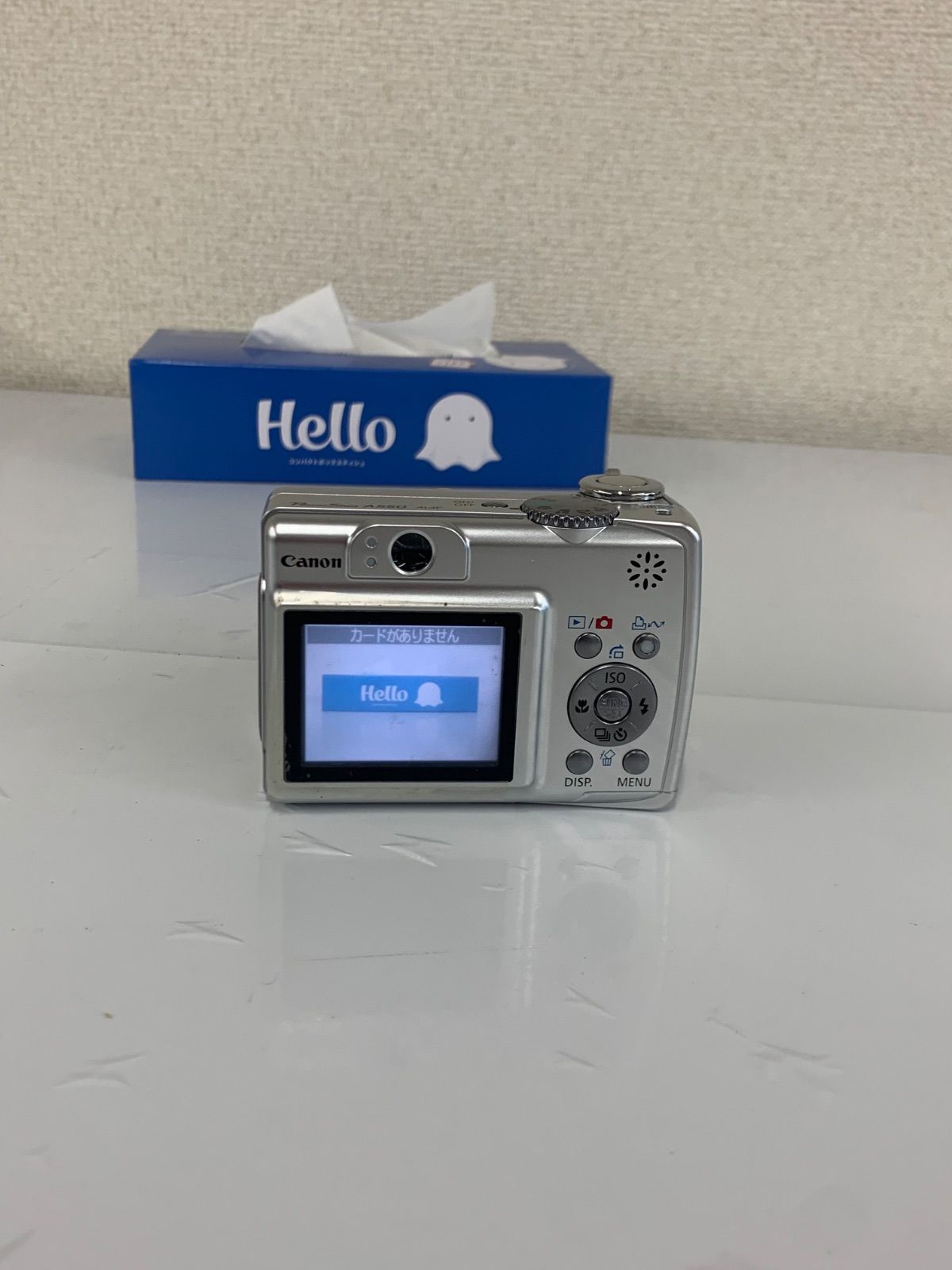 ○2 【通電動作確認済み】Canon PowerShot A550 デジカメ 単三電池