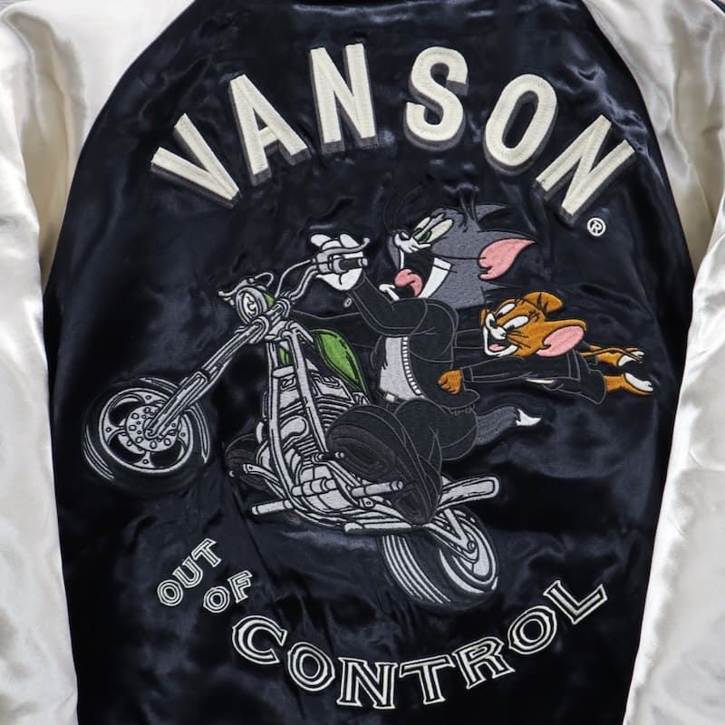 新品 メンズ バンソン VANSON トムとジェリー トムジェリ TOM & JERRY