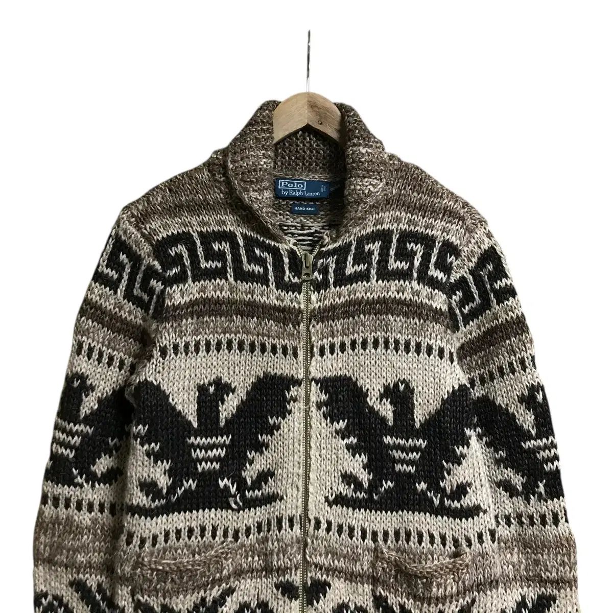 ポロラルフローレン ヘビー カウチン ニットジャケット - メルカリ