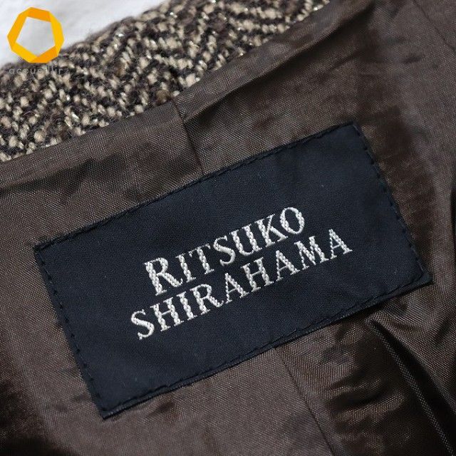 リツコシラハマ RITSUKO SHIRAHAMA コート ロング ラメ レディース