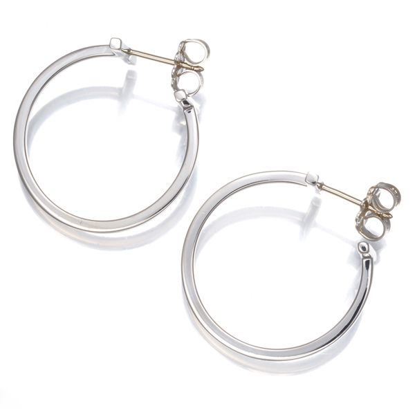 ティファニー ピアス Tワイヤー ミディアム フープ シルバー 925