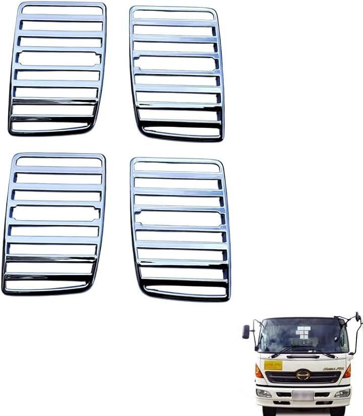 FDONG 日野 レンジャープロ H 14 1～H 23 7 クロームエアアウトレット 電気メッキ通気口 エア インレット 外装 トラック用品 セット 8 3 cmx 5 cm