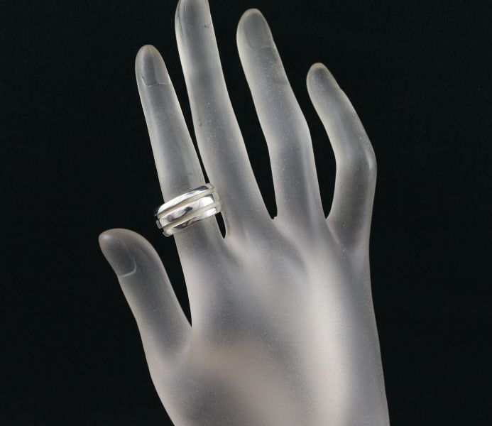 ティファニー リング グルーブド ダブルスリット ヴィンテージ 8.5号