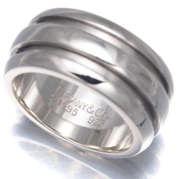 ティファニー リング グルーブド ダブルスリット ヴィンテージ 8.5号