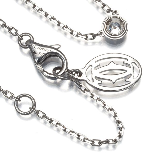 あんしん鑑定付　カルティエ　ディアマンレジェネックレスSM K18PG ダムール あんしん鑑定付 カルティエ ディアマンレジェネックレスSM K18PG