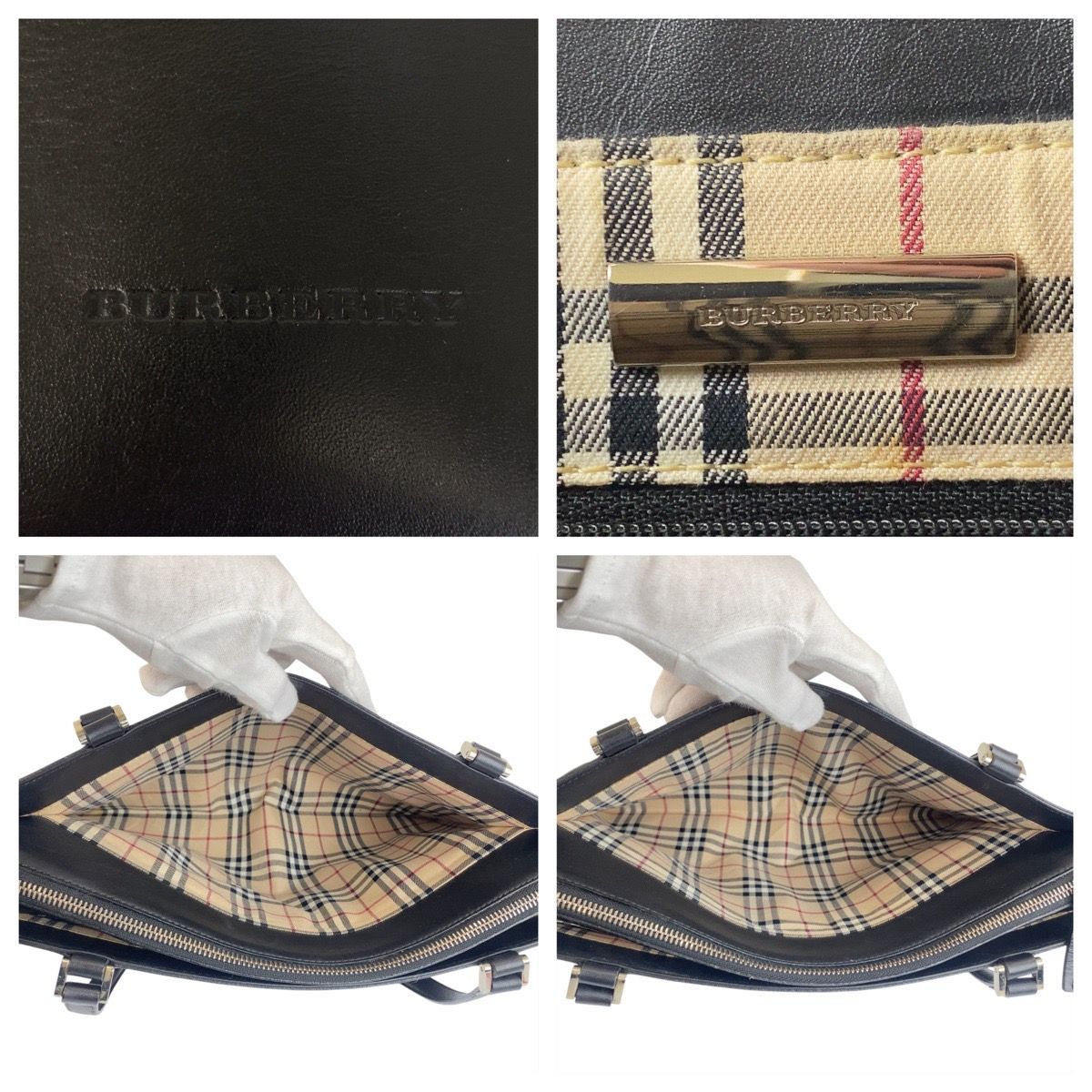 【美品】バーバリー ビジネスバッグ シャドーチェック柄 レザー ロゴ ブラック 楽天市場】美品 BURBERRY バーバリー チェック柄 ブラック 黒 シルバー