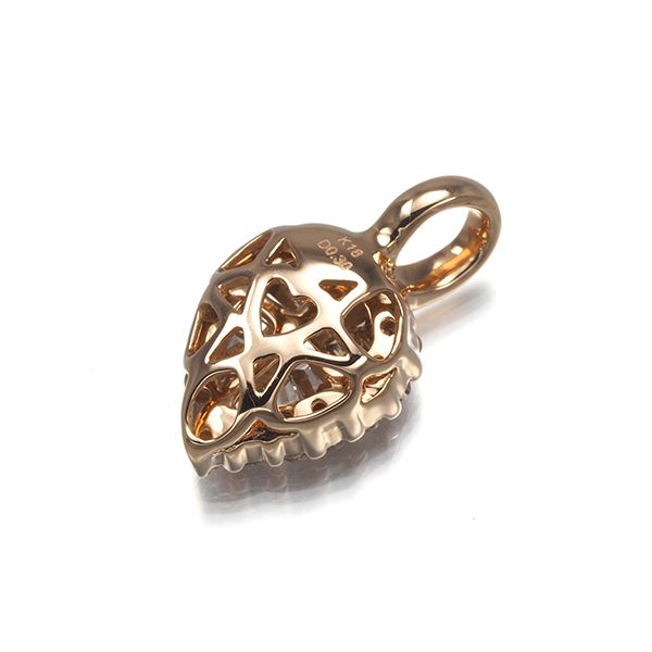 ダイヤ ダイヤモンド 0.30ct リーフ 2種カット ペンダントトップ K18PG