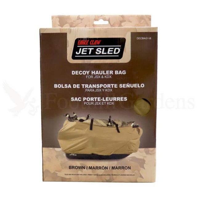 ジェットスレッド XLサイズ用 ホーラー バック ブラウン Jet Sled かさ増し 固定 荷物 運搬 大容量 ベルト 入れ物 カバー 頑丈 丈夫 厚手