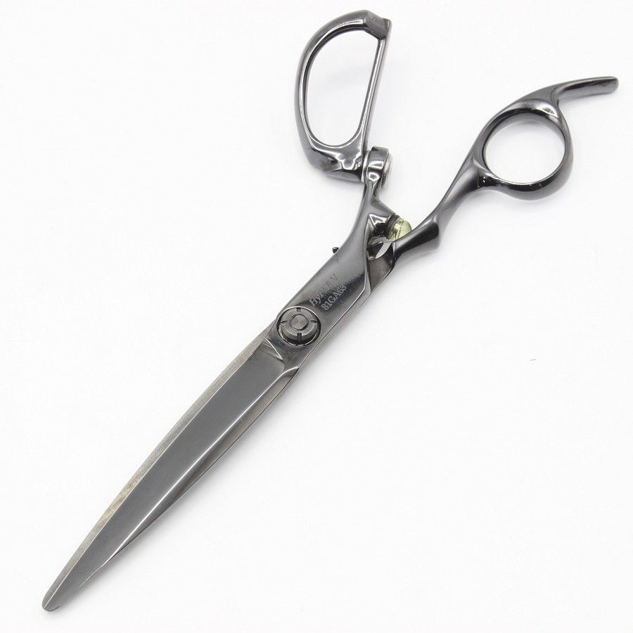 はさみのルミエール HyPER V 81 GA 63 ブラックコーティング加工 カットシザー 6.3インチ 柳刃 フレックスハンドル