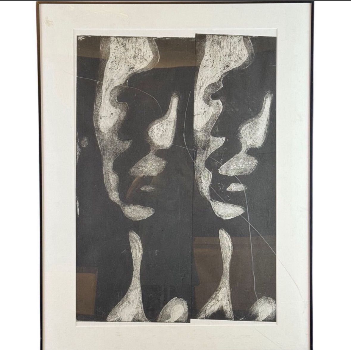 山田祐英 Man and Woman 銅版画 15号大 アートオリンピア2015 作品 愛知県出身 版画家 国画賞受賞