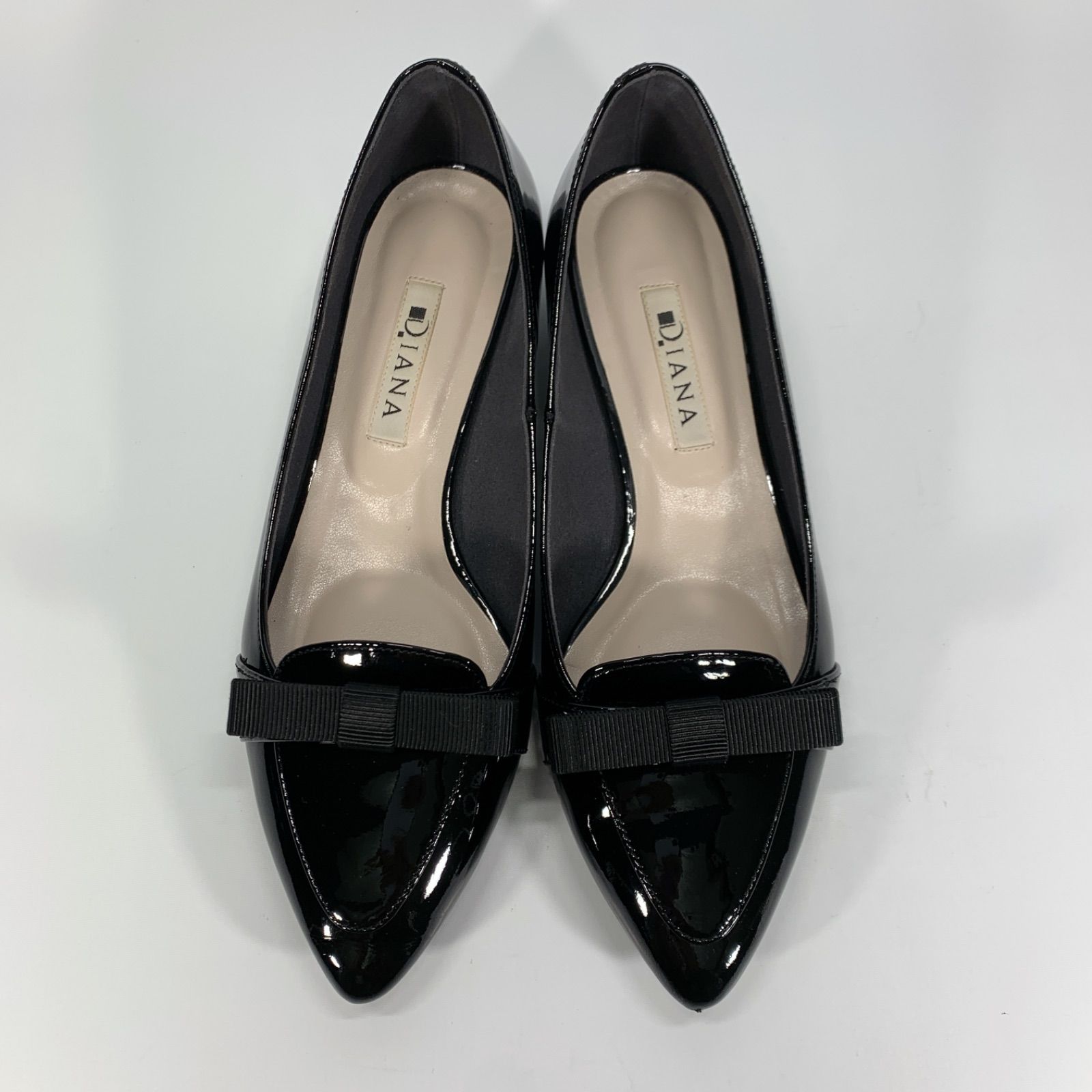 美品◯ DIANA ダイアナ パンプス オペラシューズ リボン ポインテッド