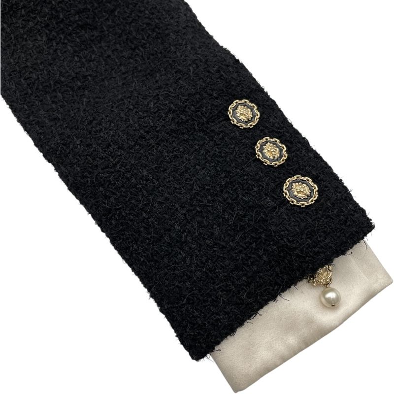 シャネル CHANEL ライオンボタンバイカラーツイードジャケット P64582