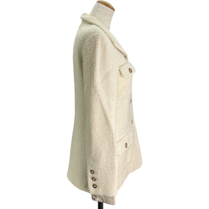 シャネル CHANEL ライオンボタンバイカラーツイードジャケット P64582