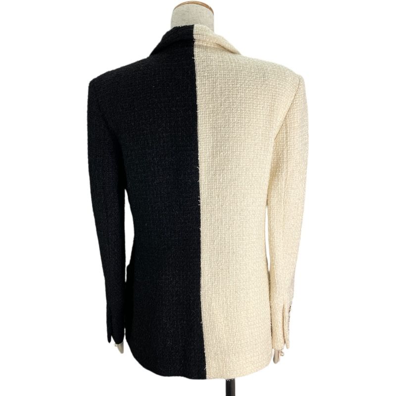 シャネル CHANEL ライオンボタンバイカラーツイードジャケット P64582